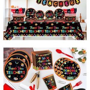 Teacher Appreciation‎ Party Supplies Set - Multicolor 185 piece Service for 24